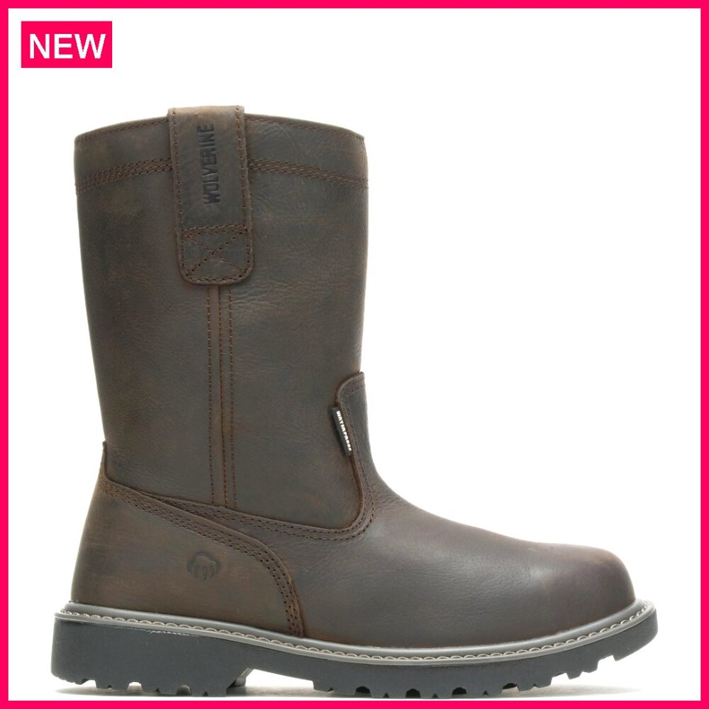 Men's Waterproof Steel Toe Work Boots 10" Slip Resistant Industrial